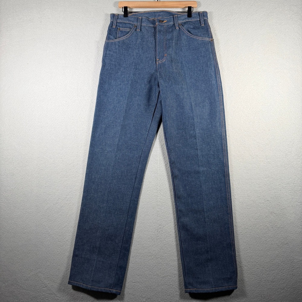 Dickies Regular Fit Mens Jeans 33x34 Blue Denim Straight Leg 9393NB Mexico Raw